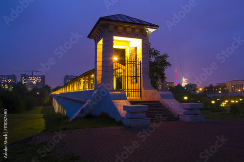Rostokinskiy aqueduct in the evening photo