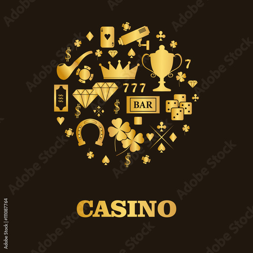 Card template for poker club, casino. Poker or game club or casi