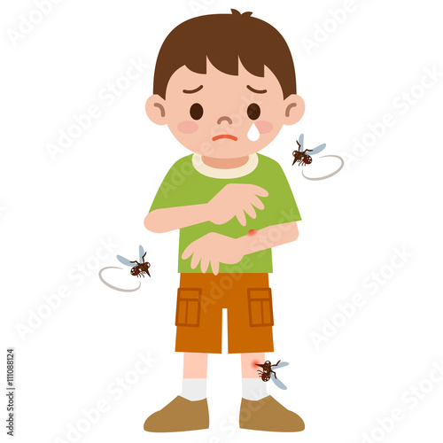 蚊に刺された男の子