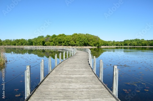 Boardwalk Across a Pond