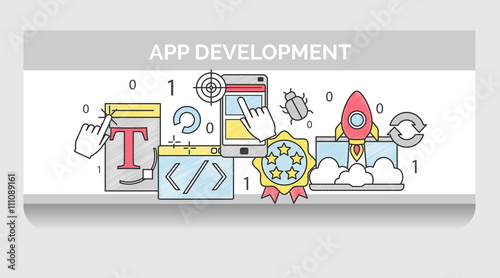 Icon set for mobile application development.