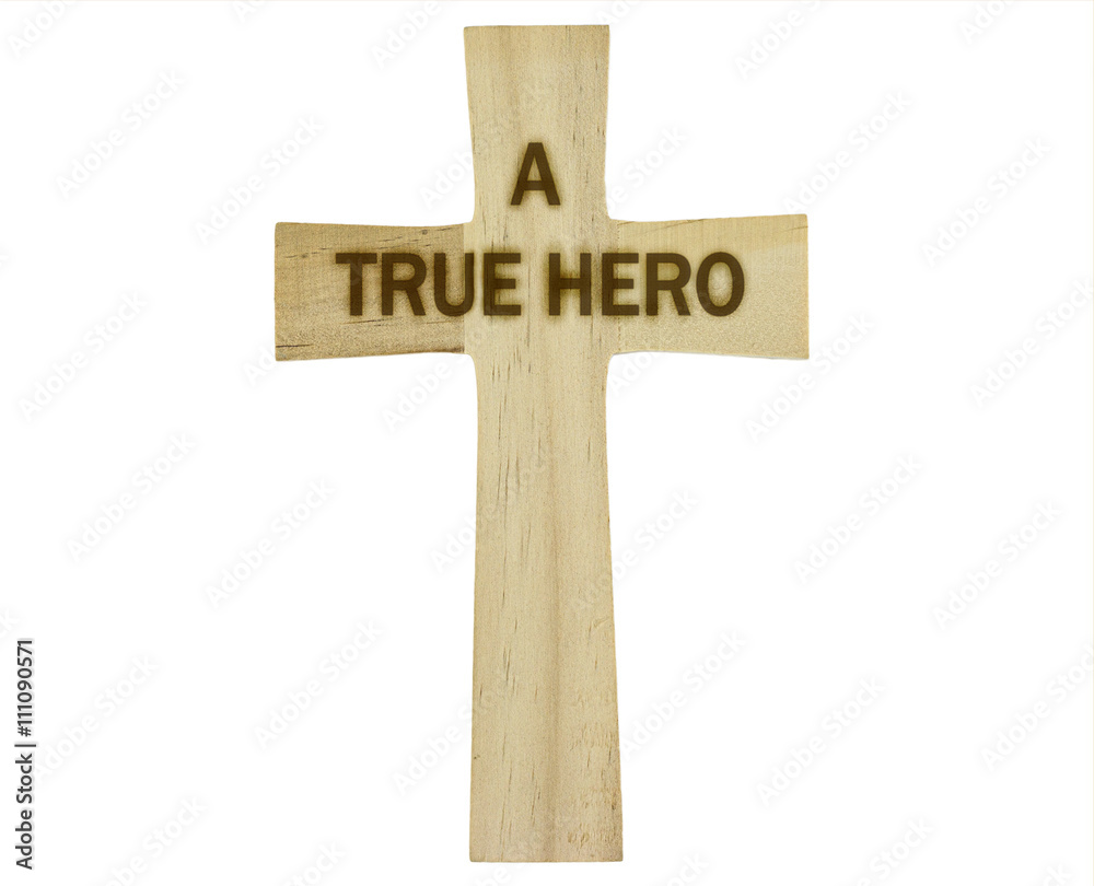 Wooden cross with 