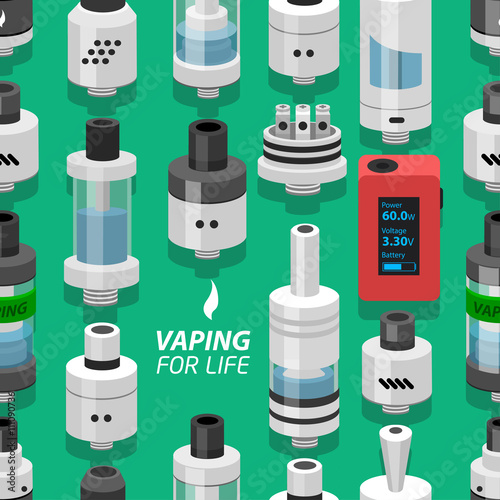 seamless vector background vaping atomizer electronic cigarette