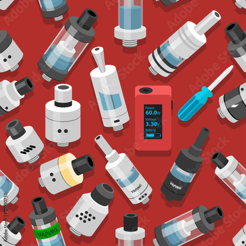 seamless vector background vaping atomizer electronic cigarette