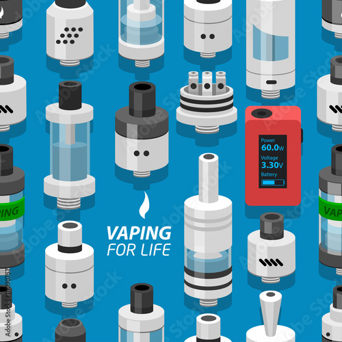 seamless vector background vaping atomizer electronic cigarette