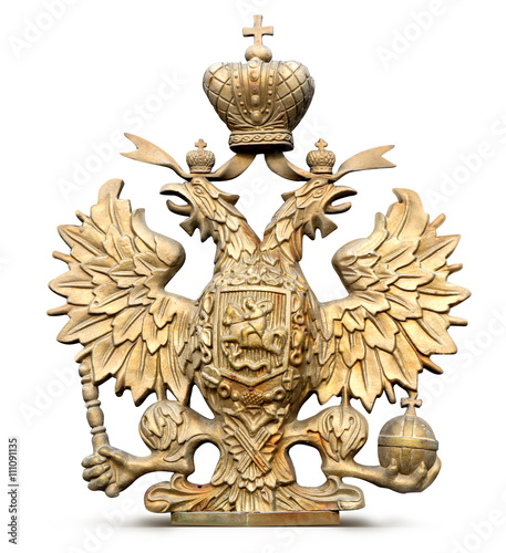 Brass double-headed eagle symbol of Russia