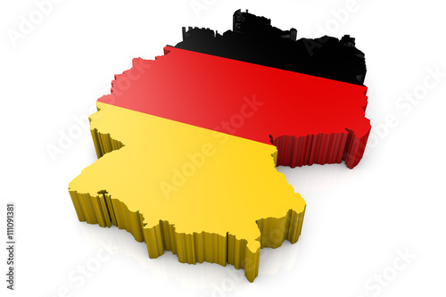 Umriss Deutschland 3d
