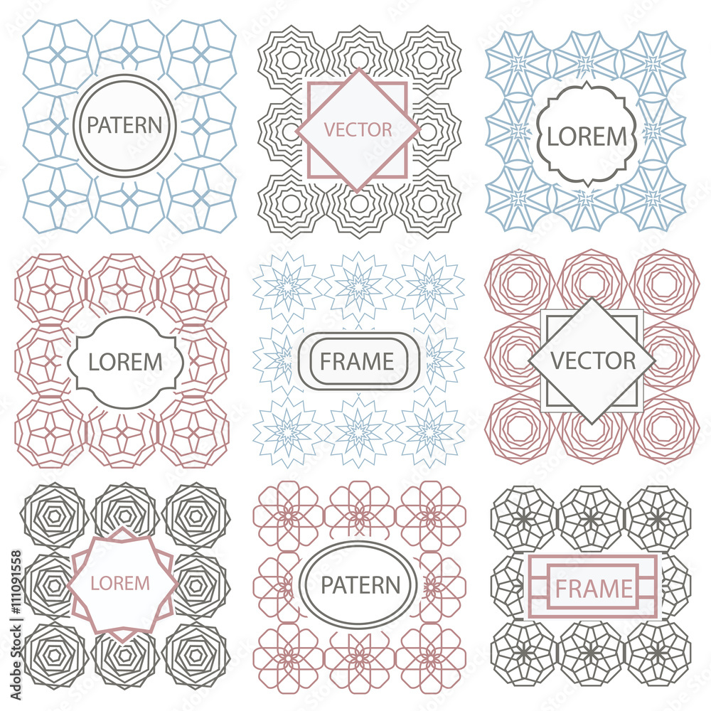 Isolated geometric ornament pattern Isolated geometric ornament pattern