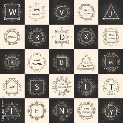 Ornament logo set