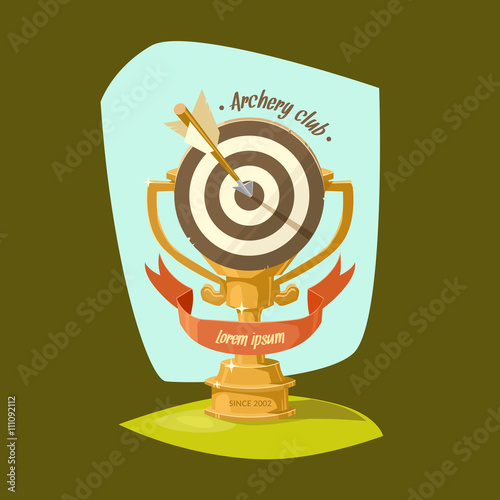 Vector illustration for club archery