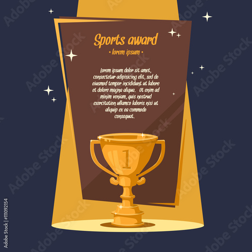 Sports award vector illustration