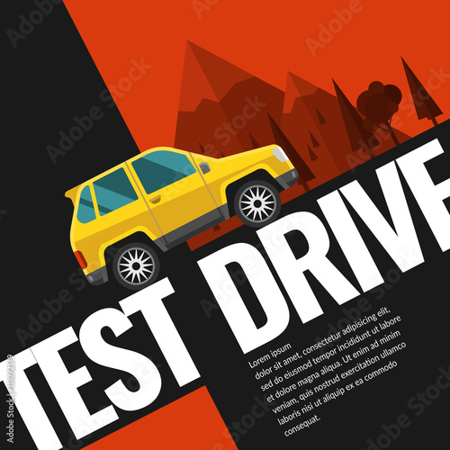 Vector illustration Test drive