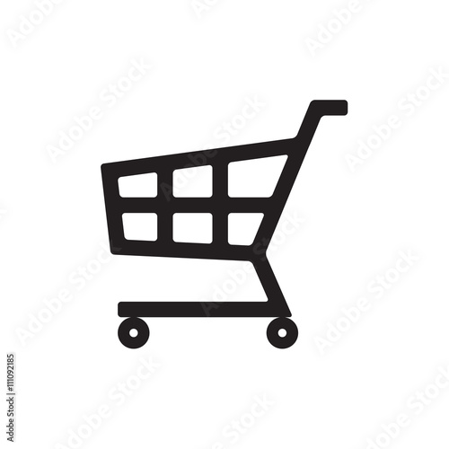 Shopping Cart icon or sign isolated on white background. Vector ilustration.