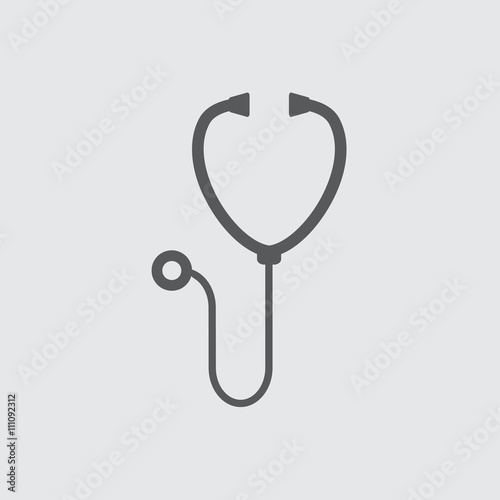 Stethoscope icon or sign. Vector symbol or element for medicine design.