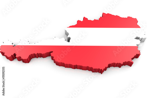 Umriss Österreich 3D