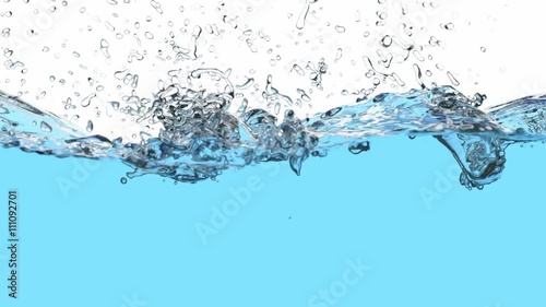 Water is filling the screen, 60 fps 3D animation with alpha mask
