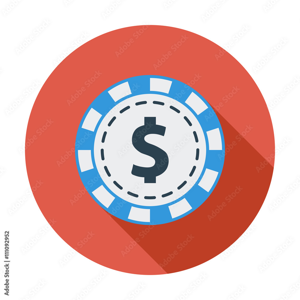 Gambling chips flat icon