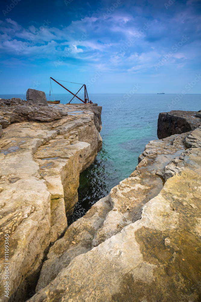 Cliffs of the Portland island in Dorset, UK Cliffs of the Portland island in Dorset, UK
