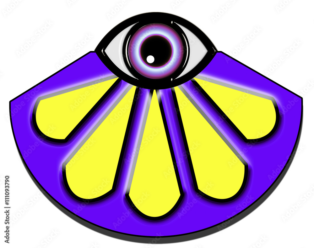 Surveillance icon with eye symbol Surveillance icon with eye symbol