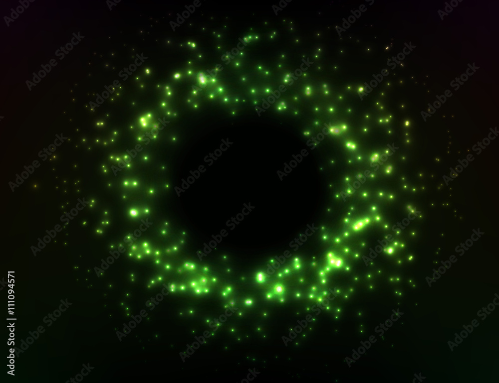 Vector circle lights. Many sparkle particles composition. Vector circle lights. Many sparkle particles composition.