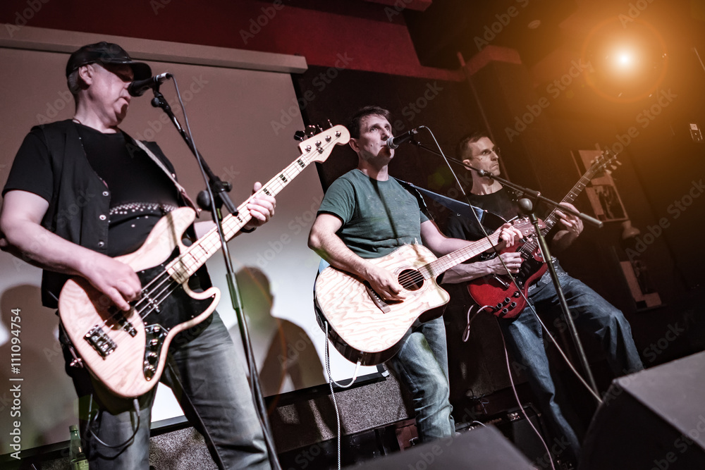 Obraz premium Band performs on stage