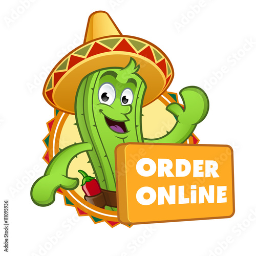 cactus con un botón donde pone pedido online 