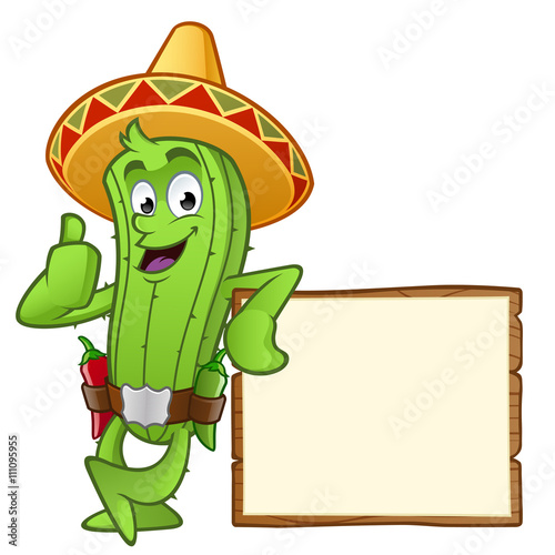 cactus apoyado en un tablón de anuncios 