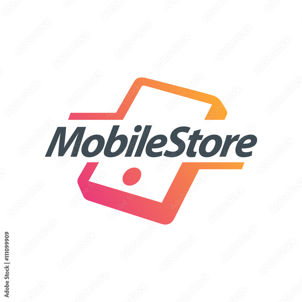Mobile Phone Logo. Creative Design. Mobile accessories Stock Vector | Adobe  Stock