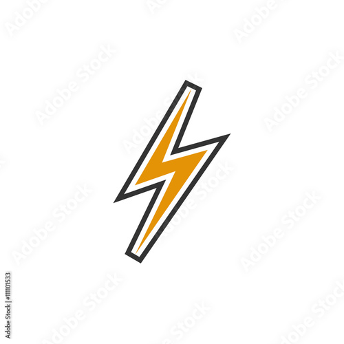 Thunder Icon. Vector logo element for template Free Download Thunder Icon. Vector logo element for template - GFXLoad