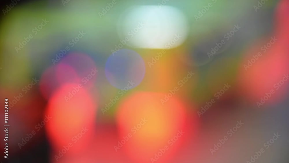 Colourful Blur defocused bokeh of light of city indoor with people walking around full HD Colourful Blur defocused bokeh of light of city indoor with people walking around full HD