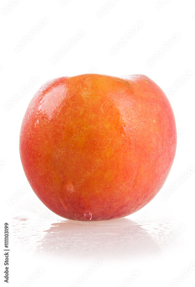 peaches isolated on white background