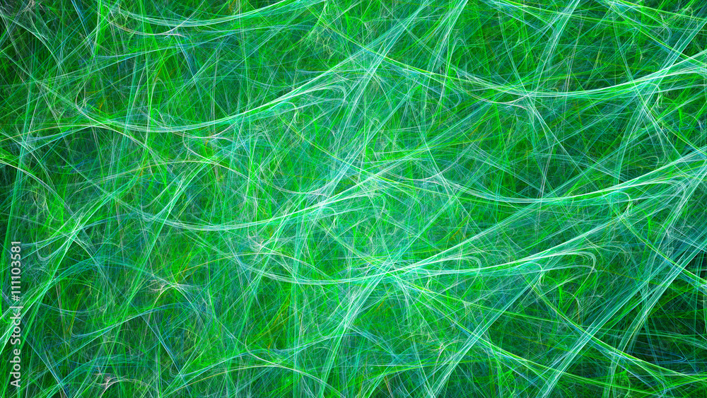Fototapeta premium Chaos threads. Mysterious psychedelic relaxation wallpaper. Sacred geometry. Fractal abstract pattern. Digital artwork creative graphic design. Format 16:9 widescreen monitors.