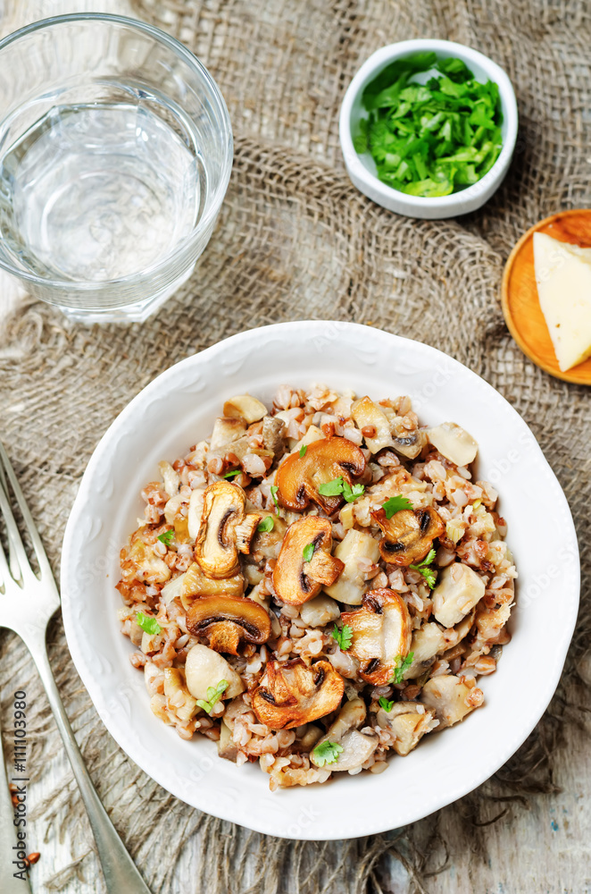Mushrooms cheese buckwheat Mushrooms cheese buckwheat