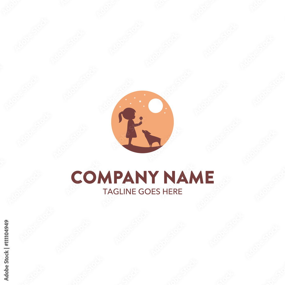 Fototapeta premium Children Logo Template