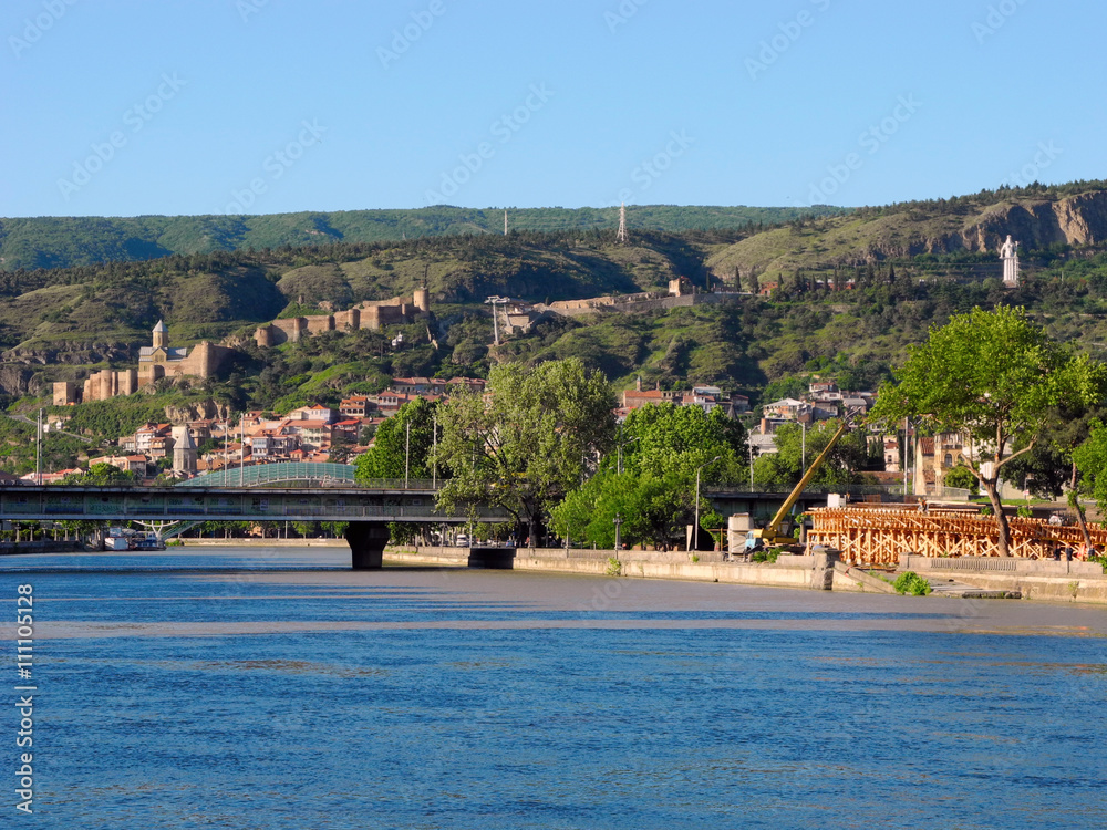 Kura River in Tbilisi.