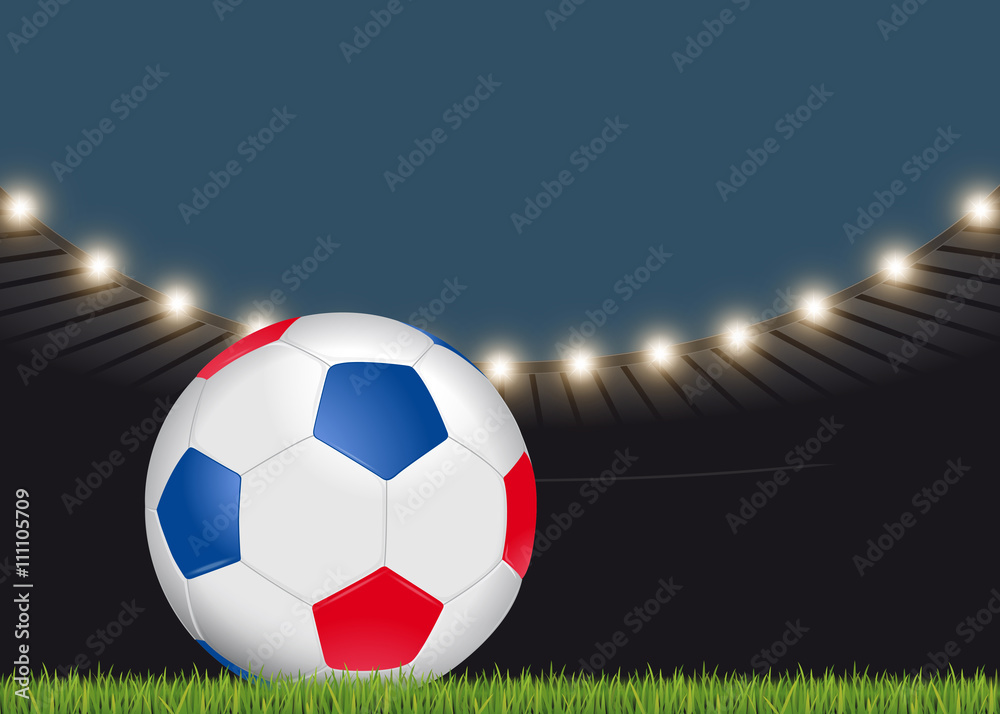 Ballon de foot tricolore - Bleu Blanc Rouge vector de Stock | Adobe Stock