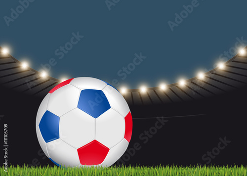 Ballon de foot tricolore - Bleu Blanc Rouge
