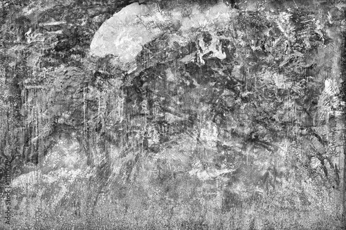 Grunge cement wall in black and white style for texture background