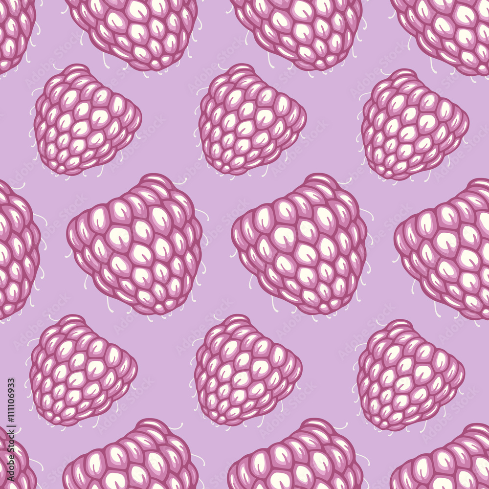 Seamless pattern with aspberries Seamless pattern with aspberries