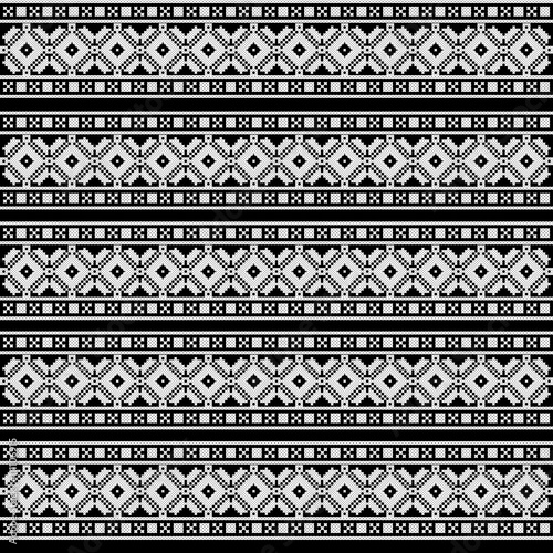 Monochrome ethnic pattern. Slav, scandinavian, ukrainian, style