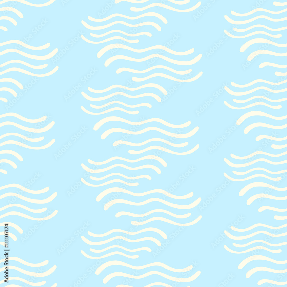 Seamless pattern with waves texture