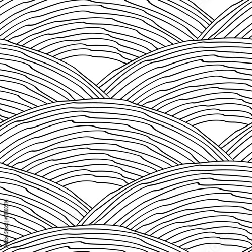 Seamless pattern with waves texture