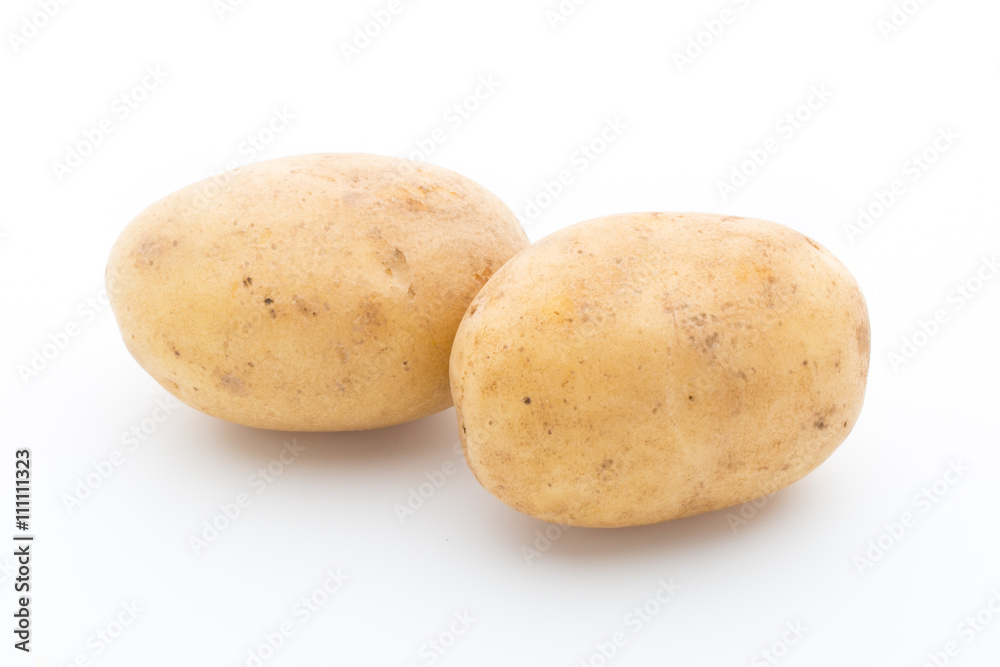 New potato isolated on white background. New potato isolated on white background.