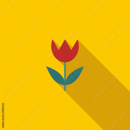 Macro lens mode icon, flat style