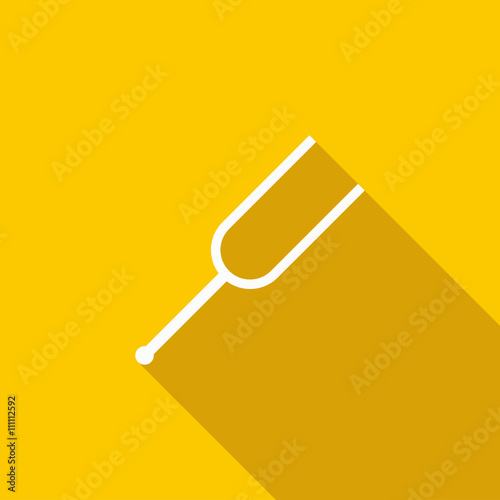 Tuning fork icon, flat style 