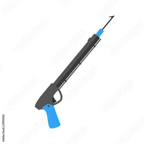 Spear gun vector illustration. Equipment for underwater hunting