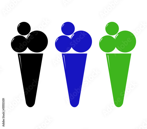 ice cream icon on white background