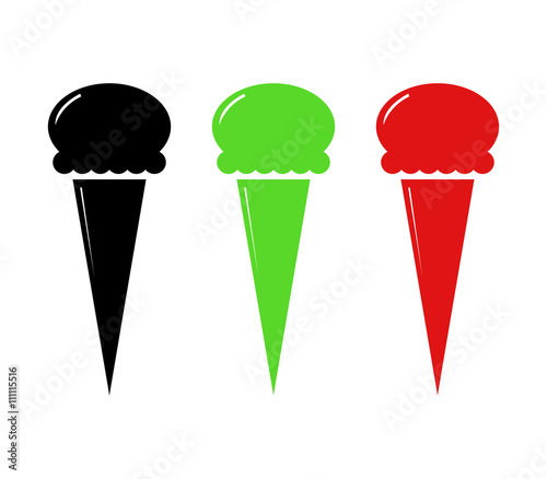 ice cream icon on white background