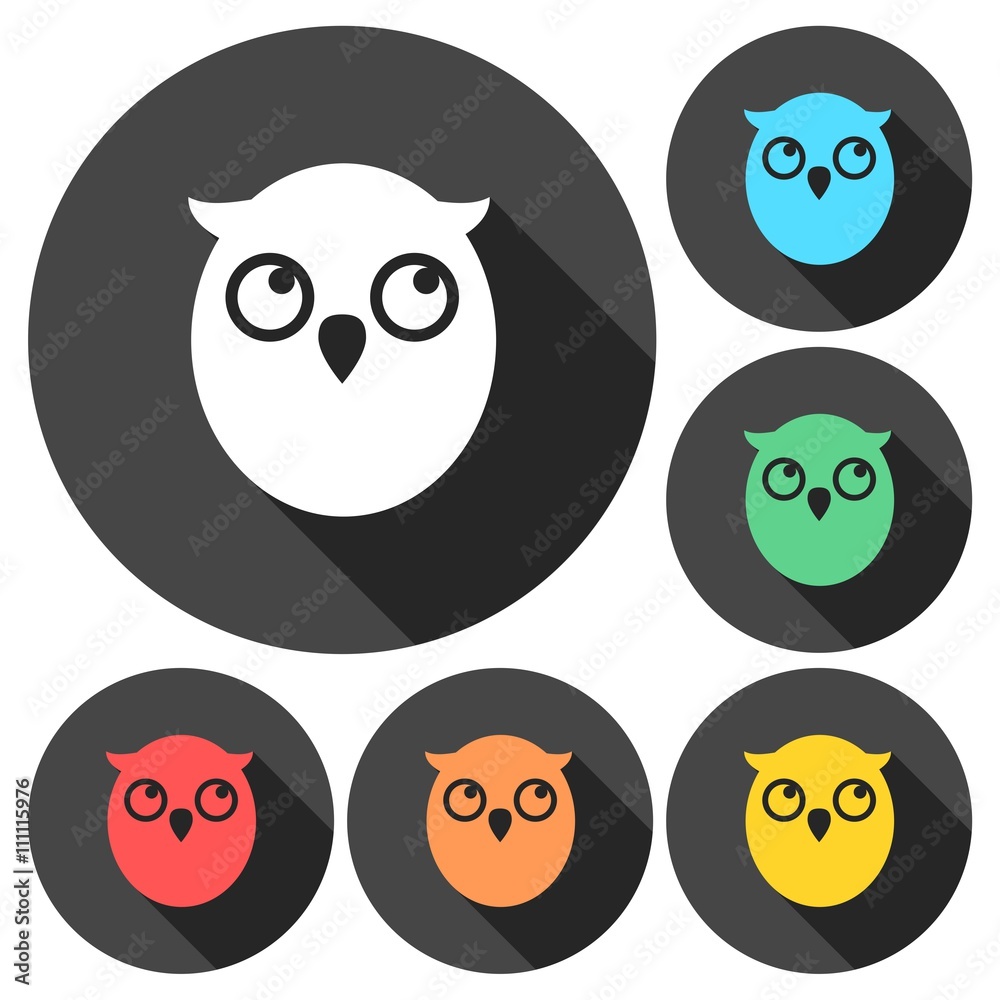 Owl icons set Owl icons set
