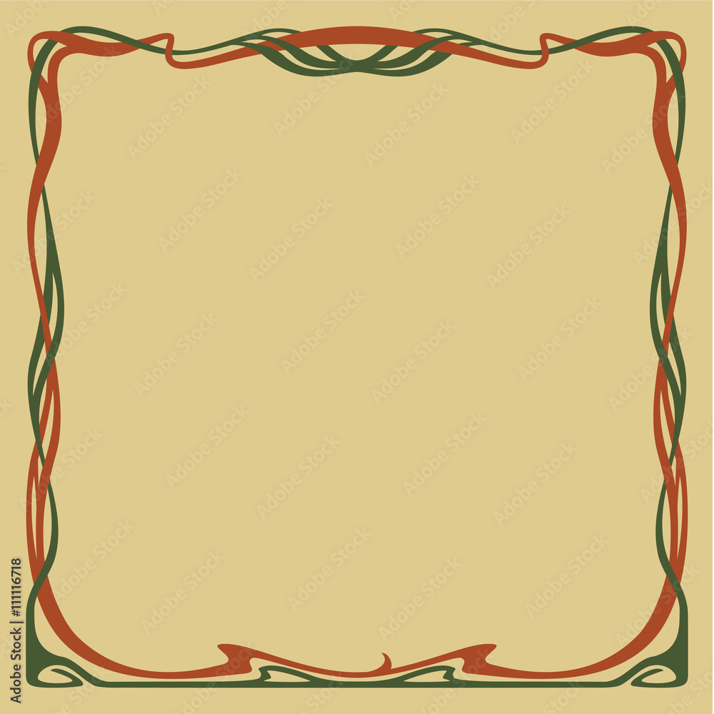 Decorative frame in art-nouveau style.